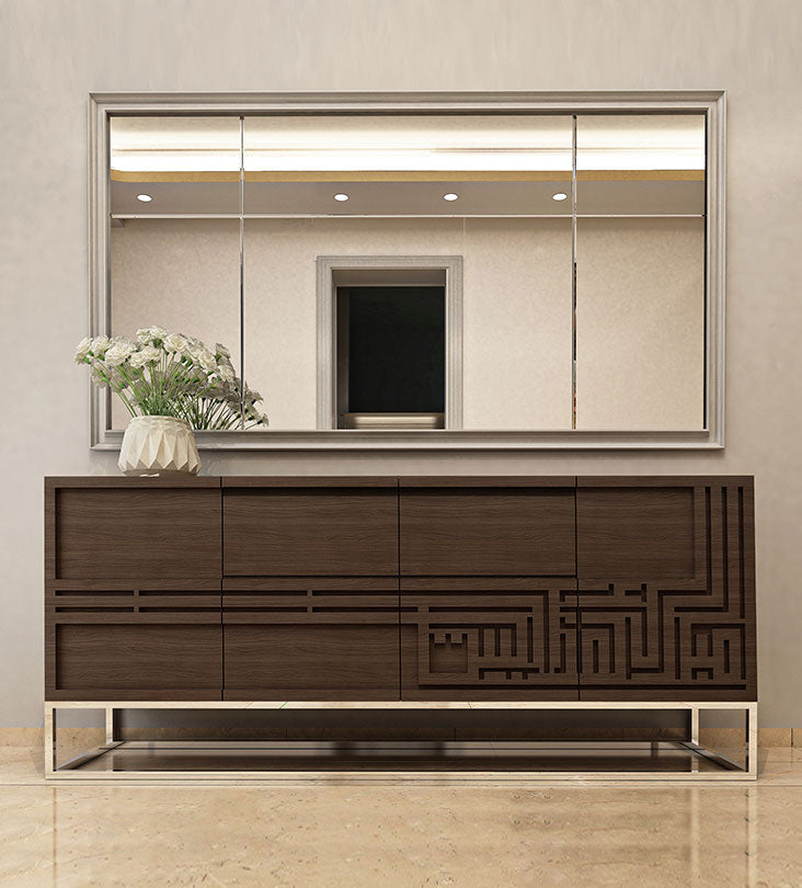 Modern sideboard with 2024 glass doors