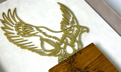 Falcon Trophy with Calligraphy