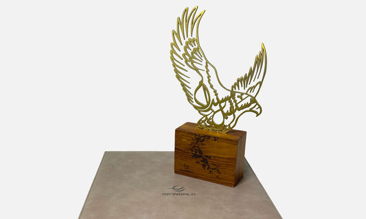 Falcon Trophy with Calligraphy