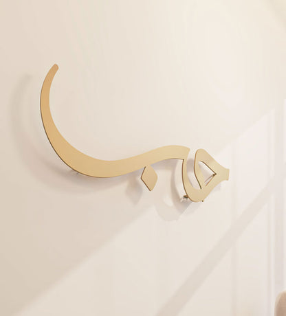 Modern and simple Love Wall Accent in Arabic calligraphy 