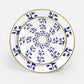 Elegant porcelain dinner plate with Arabic calligraphy pattern in royal blue and gold