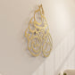 Tear-drop shaped Islamic wall art featuring a quranic verse called surah al ikhlas