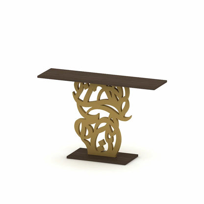 Bespoke calligraphic entrance console in modern Arabic calligraphy