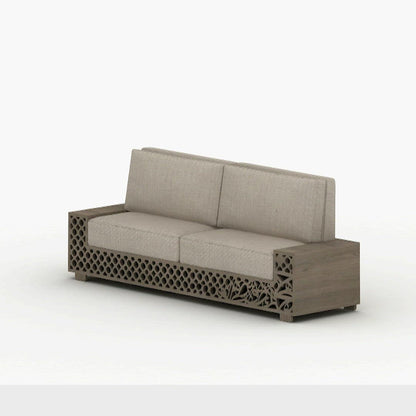 Luxury sofa with Arabic calligraphy and arabesque pattern in American walnut wood