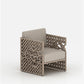 Luxury wooden armchair in Arabic calligraphy with arabesque pattern and arabic letters
