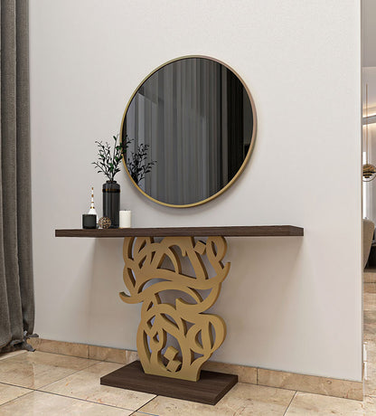 Bespoke calligraphic entrance console in modern Arabic calligraphy