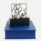 emirates health services arabic calligraphy trophy in metal and wood