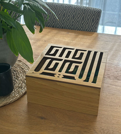 Personalized Arabic calligraphy luxury gift box in wood