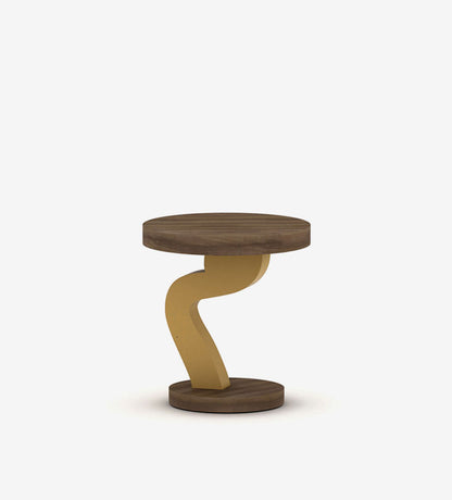 Luxury furniture Arabic calligraphy letter side tables in walnut and lacquer wood 