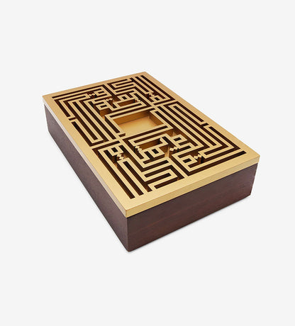 Arabic calligraphy wooden box for quran mushaf storing