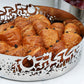 Medium silver fruit or pastry bowl in Arabic calligraphy