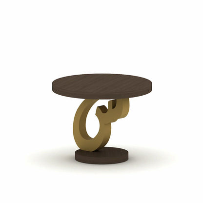 Luxury furniture Arabic calligraphy letter side tables in walnut and lacquer wood 