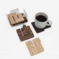 Abjad Arabic calligraphy wooden letter coasters set of 6