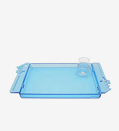 Bayti Jannati Arabic calligraphy blue acrylic tray large