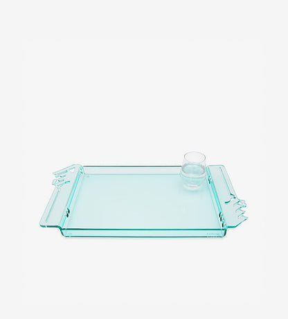 Bayti Jannati Arabic calligraphy green acrylic tray medium