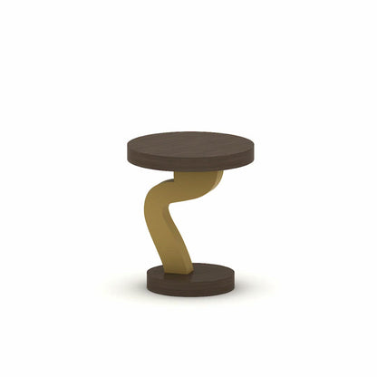 Luxury furniture Arabic calligraphy letter side tables in walnut and lacquer wood 