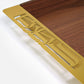Elegant luxury wooden tray with brass inlay in Arabic calligraphy