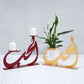 Love Hob metal candle holder with Arabic calligraphy burgundy