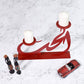 Love Hob metal candle holder with Arabic calligraphy burgundy