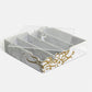 Marble acrylic cutlery holder with Arabic graffiti print for dining table