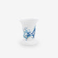 Short contemporary porcelain incense burner with Arabic calligraphy fluid art