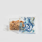 Contemporary transparent acrylic storage box with Arabic calligraphy fluid art