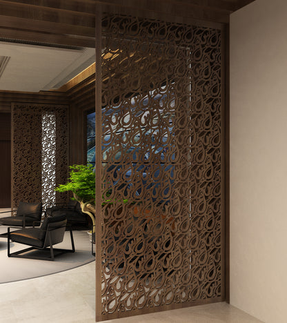 Modern room divider traditional masharabiya made from Arabic calligraphy letter