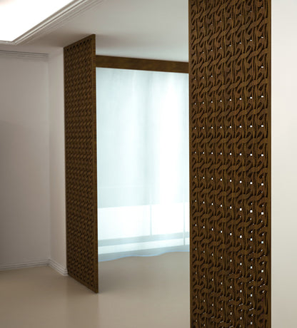 Modern room divider traditional masharabiya made from Arabic calligraphy letter