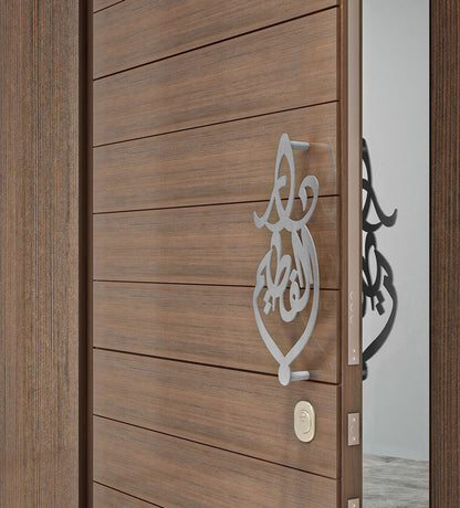 Personalized Arabic calligraphy metallic name door handle